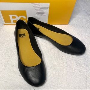 Black Leather Flats Size 8.5